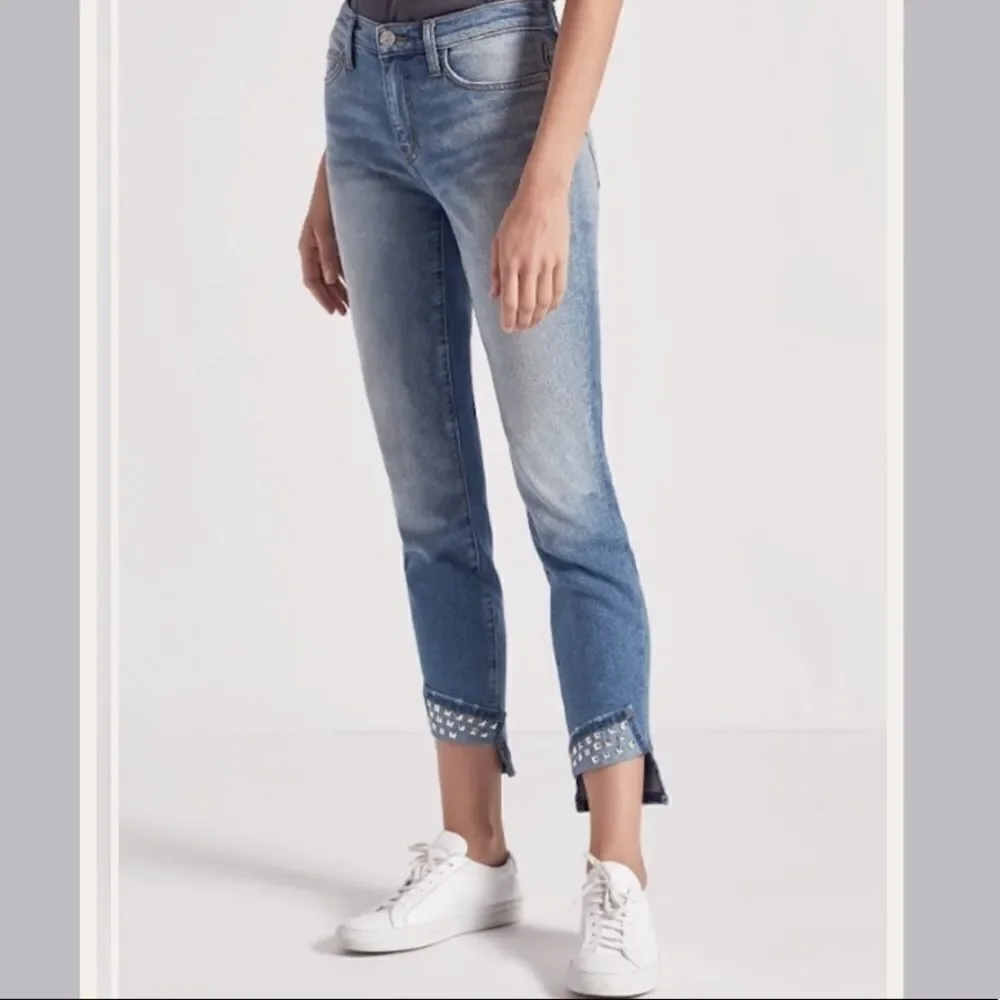 Current Elliott THE TURNT ANKLE SKINNY STILETTO JEAN - Keeling Studded